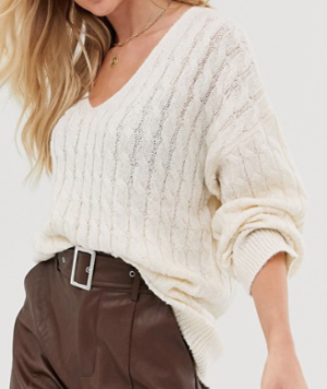 Neon Rose – Pull décontracté en maille texturée