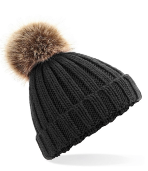 bonnet noir pompon la redoute