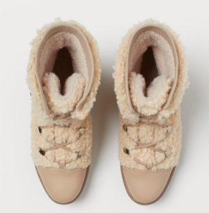 BOTTINES EN PELUCHES EFFET MOUTON H&M