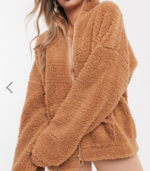 ASOS DESIGN – Veste confort oversize imitation peau de mouton