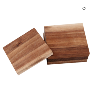 4 dessous de verres en acacia