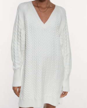 ROBE EN MAILLE À TORSADES ZARA