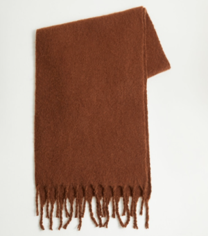 Écharpe polyester recyclé marron mango