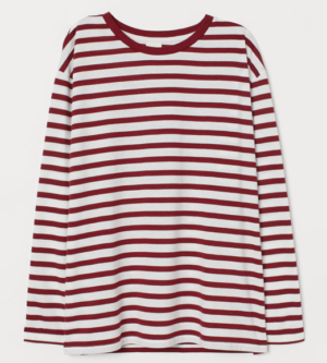 Top à manches longues rayures H&M