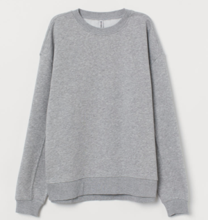sweat gris clair col rond H&M