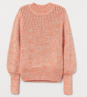 Pull en maille épaisse orange H&M