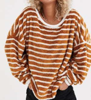 Free People – Pull texturé à rayures