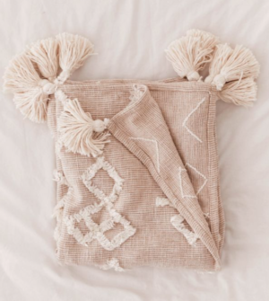 Geo Tufted Tassel Throw Blanket URBAN OUTFITTERS HOME