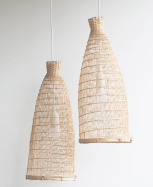 Natural Bamboo Light – Handmade Bamboo Pendant Lamp / Hanging Repurposed Fishing Trap Basket, Wooden Lamp Woven E27 Boho Rustic Lampshade LANNAPASSA ETSY