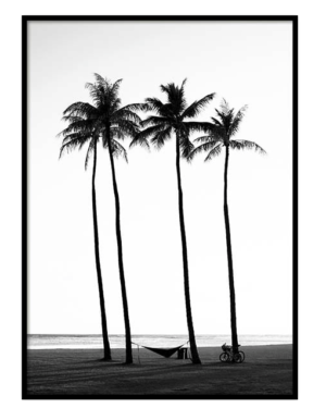 PALM TREES ON BEACH AFFICHE desenio