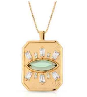Athena Eye Pendant – Green Tourmaline Elizabeth Stone jewelry