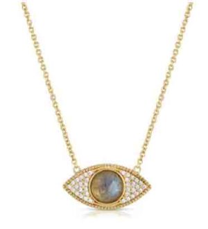Elizabeth-Stone-Gemstone-Evil-Eye-Necklace—Labradorite