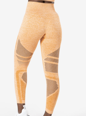 Queen Mesh 7/8 Tights Yellow Melange Wmn I CAN I WILL