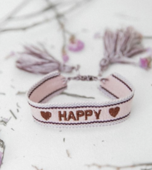 Bracelet Tissé Happy Mauve PRETTY WIRE SHOP