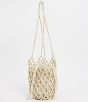 Accessorize – Fourre-tout style panier à perles – Blanc