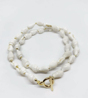 Pompons et Coquillages Ras de cou MYKONOS