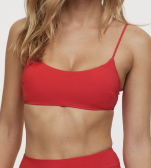 HAUT DE MAILLOT DE BAIN ROUGE BRASSIERE M&M