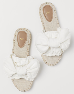 SANDALES NOEUD BLANCHES H&M