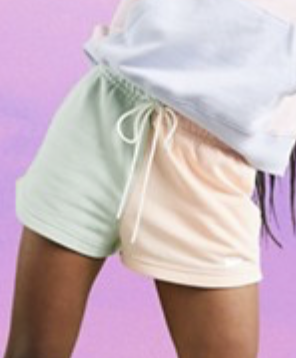 Nike – Short color block à petit logo métallisé – Multicolore