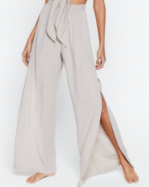 Pantalon de plage fendu If you wannabeach my lover nasty gal