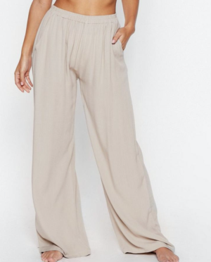 Pantalon de plage large à taille haute If You Wannabeach My Lover Nasty gal