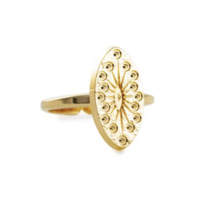 Bague sceau NOVA Bague ajustable motif Nova en laiton doré LOVELY DAY BIJOUX