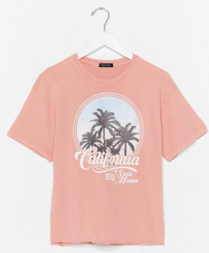 T-shirt ample à impressions California NASTY GAL