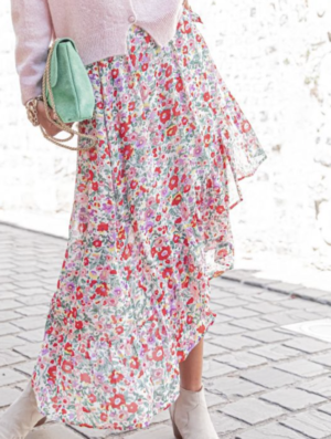 Malena – Jupe Portefeuille Fleurie PRETTY WIRE