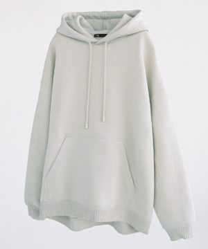 sweat à capuce oversize gris beige ZARA