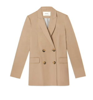 Veste à boutonnage double blazer marron stradivarius