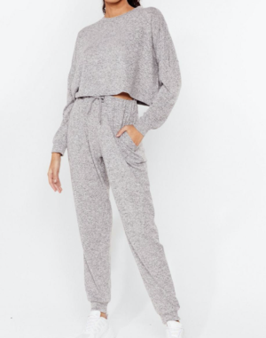 Ensemble de confort sweat & pantalon de jogging chiné NASTY GAL