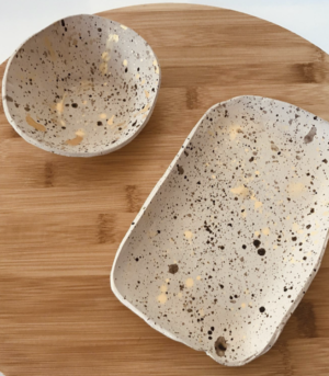 Coupelle déco » tâches dorés et bruns foncé » ETSY