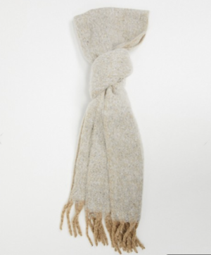 ASOS – Écharpe à franges – Camel chiné