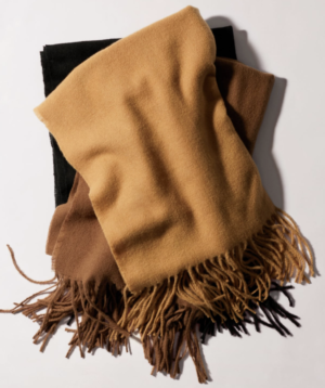 Écharpe à franges en laine MANGO