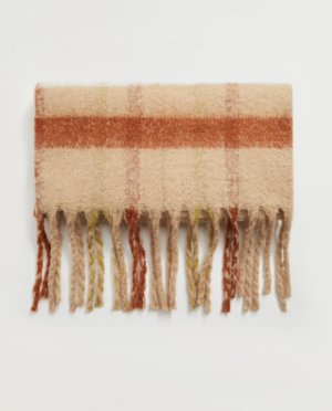 Écharpe à carreaux texturée MANGO