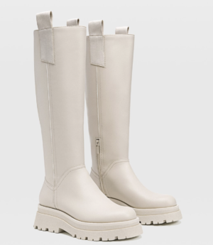 Bottes plates gommées BEIGE STRADIVARIUS