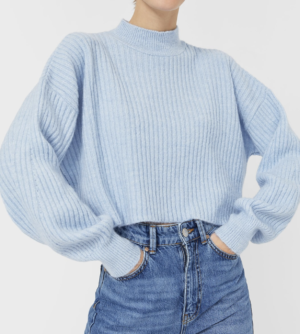 Pull crop feutré STRADIVARIUS