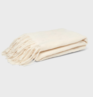 Écharpe basic crème franges stradivarius