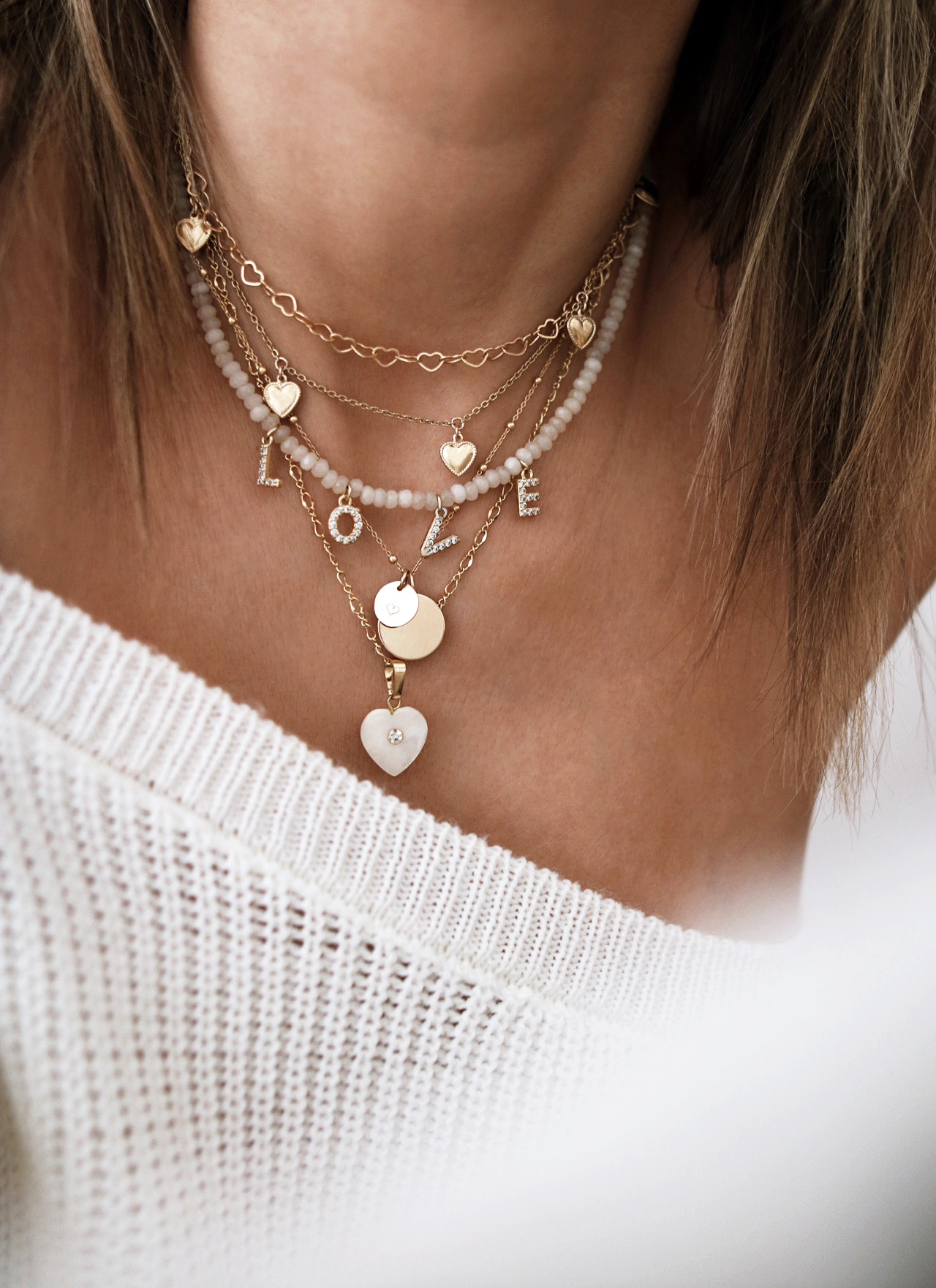 Bijoux addict, collier or, necklaces lover, 