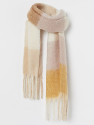 Écharpe tissé carreau jaune H&M
