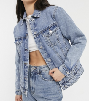 Vero Moda – Veste en jean oversize – Bleu clair
