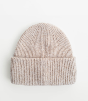 Bonnet côtelé beige Zara
