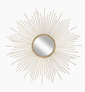 Miroir soleil doré Ella