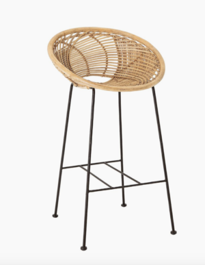 Rotin-tabouret de bar Yonne westwing