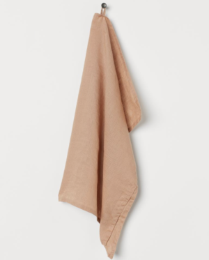 torchon en lin abricot H&M