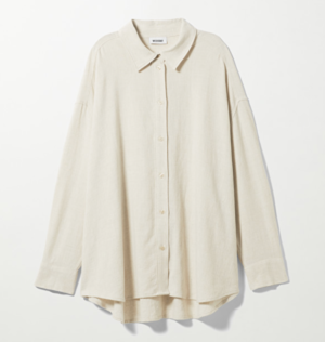 Weekday – Jan – Chemise en lin – Beige