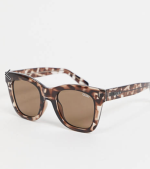 Quay Australia – After Hours – Lunettes de soleil carrées oversize pour femme – Écaille de tortue