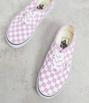 Vans – Authentic – Baskets à motif damier – Rose