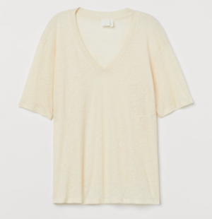 T-shirt en jersey de lin H&M