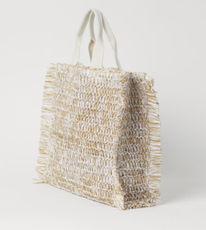 Sac shopping en paille H&M